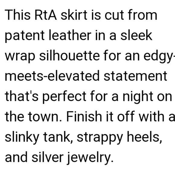 RTA PALOMA LAMBSKIN SKIRT - Picture 12 of 13